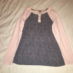 GRAY & PINK PAJAMA LONG SLEEVE